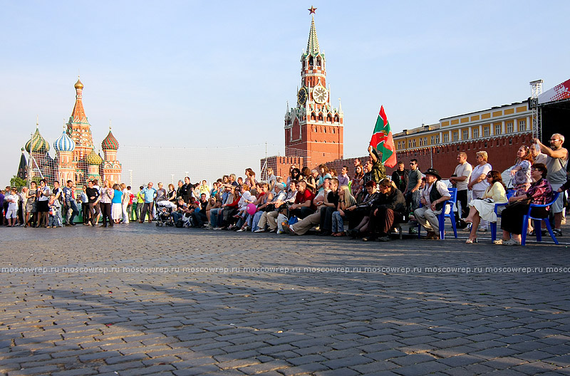 Москва, Московский репортаж, Красная площадь, Военно-спортивный фонд, ГТО, 80 лет, баскетбол, футбол