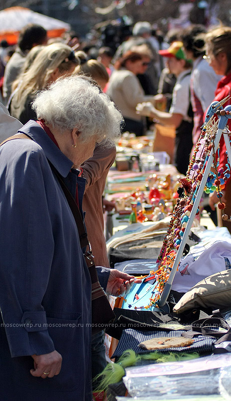 Москва, Московский репортаж, Пасха, парк Красная Пресня, праздник пасхального яйца, Галерея русской ледовой скульптуры