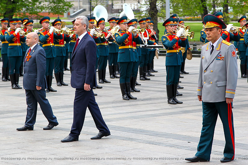 Московский репортаж, Москва, 8 мая, Возложение венков, Путин, Собянин, </p>
<p>Патриарх Кирилл