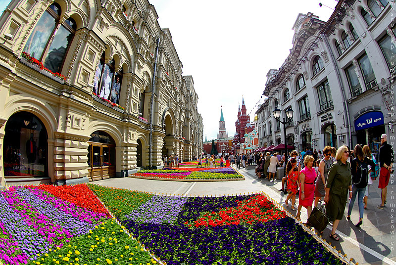 Москва, Московский репортаж, ГУМ, Фестиваль цветов