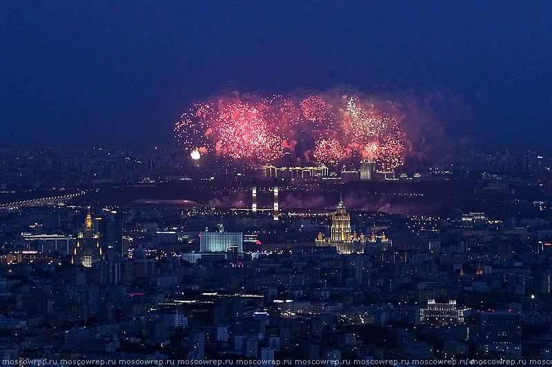 Москва, Московский репортаж, 9 мая, салют, День Победы, Останкино, Останкинская телебашня