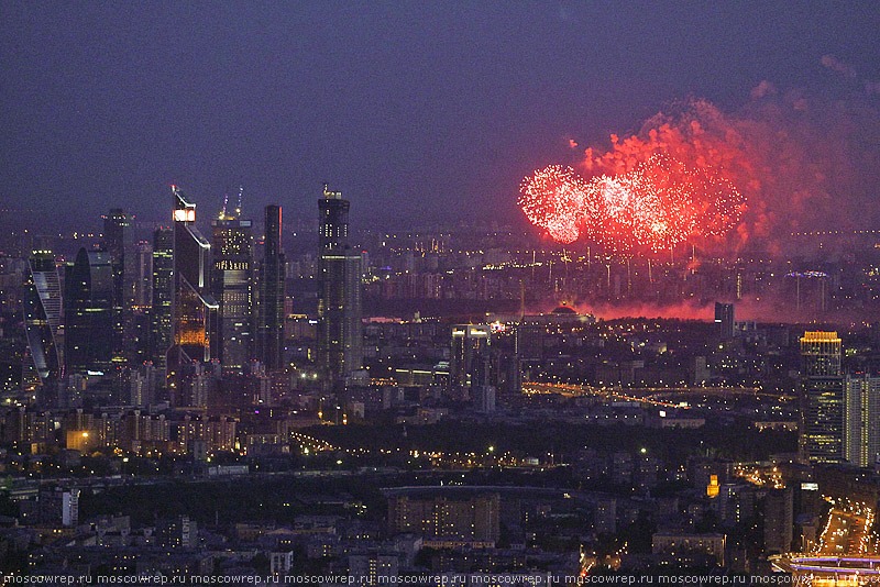 Москва, Московский репортаж, 9 мая, салют, День Победы, Останкино, Останкинская телебашня