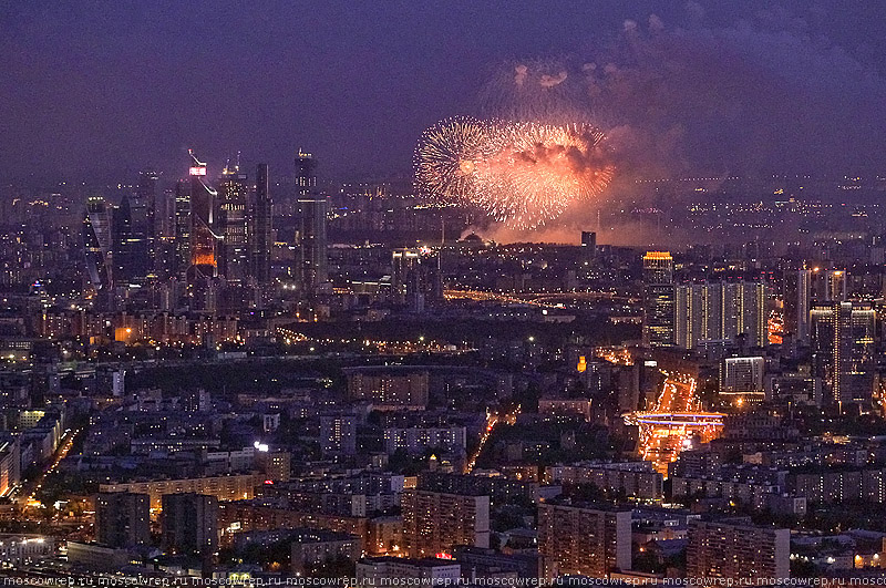 Москва, Московский репортаж, 9 мая, салют, День Победы, Останкино, Останкинская телебашня