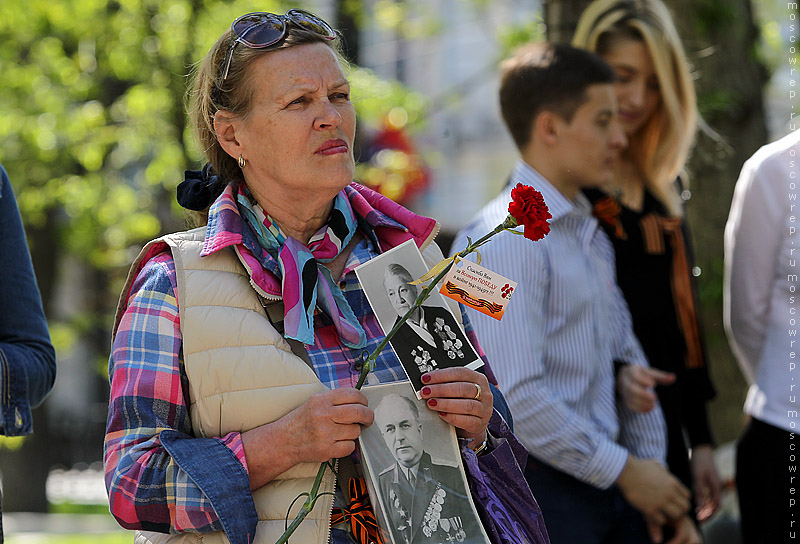 Московский репортаж, Москва, День Победы, ветераны, Стена памяти, 9 мая