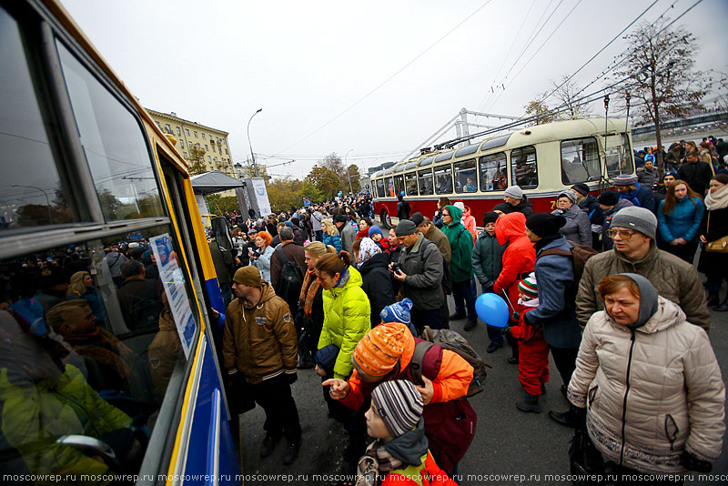 Москва, Московский репортаж, Мосгортранс, Праздник московского троллейбуса, парад троллейбусов, ретротроллейбус, троллейбус