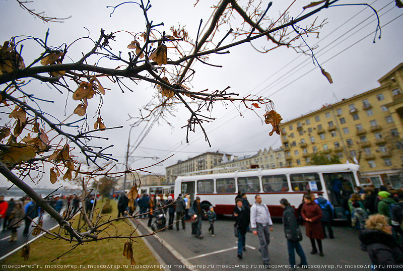 Москва, Московский репортаж, Мосгортранс, Праздник московского троллейбуса, парад троллейбусов, ретротроллейбус, троллейбус