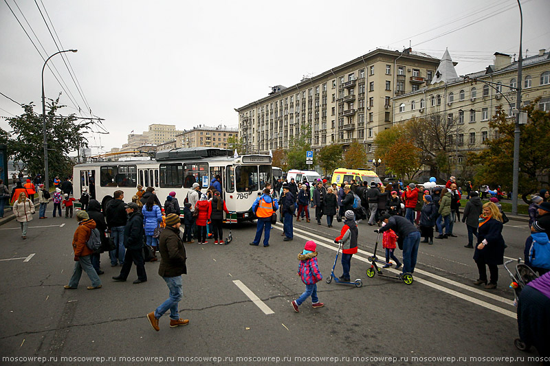 Москва, Московский репортаж, Мосгортранс, Праздник московского троллейбуса, парад троллейбусов, ретротроллейбус, троллейбус