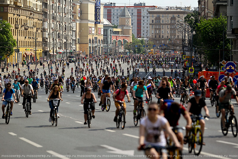 Московский репортаж, Москва, Велопарад, Велопарад-2016, Садовое кольцо, велоспорт, велосипед, байк, велобайк