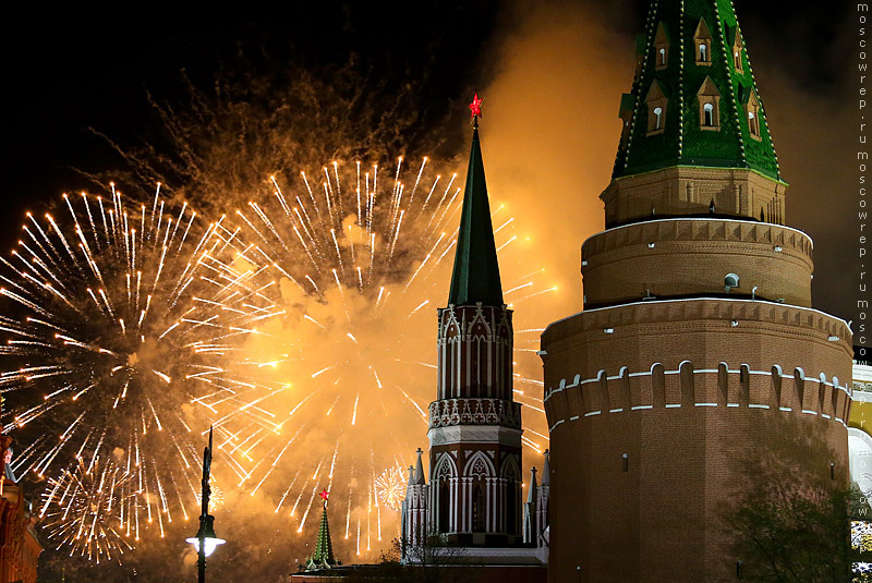 Московский репортаж, Москва, День Победы, 9 мая, салют