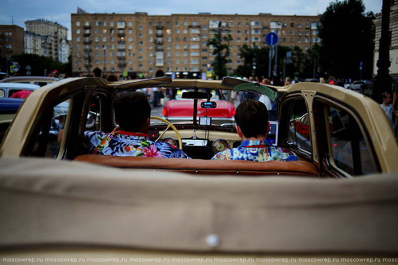 Московский репортаж, Москва, РККА, Ралли Клуб Классических Автомобилей, автопробег Ночная Москва 